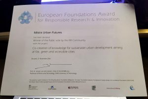Додела европских награда за Одговорно истраживање и иновације, Брисел, 21. новембар 2016.