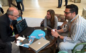 Katarina Vuković and Domingo Escutia at ECSITE 2016, developing plans for the new joint project
